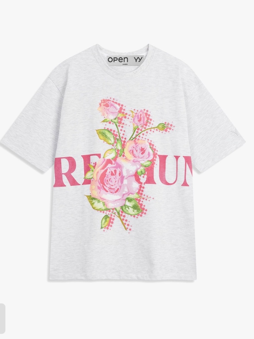 Open Yy Premium Rose Graphic Tee